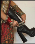 Black platform boots