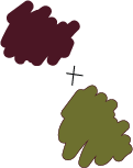 Burgundy and olive colour palette